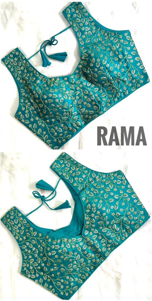 Designer Thread work Silk readymade saree blouses