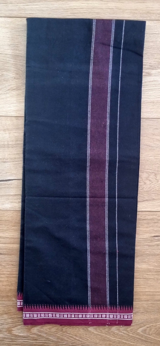 Men's cotton black dhoti