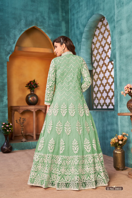 Mint Green Heavy Sequence Salwar Suit
