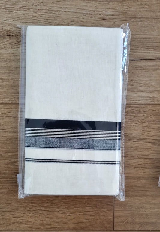 Men's Kerala Cotton black  dhoti/mundu