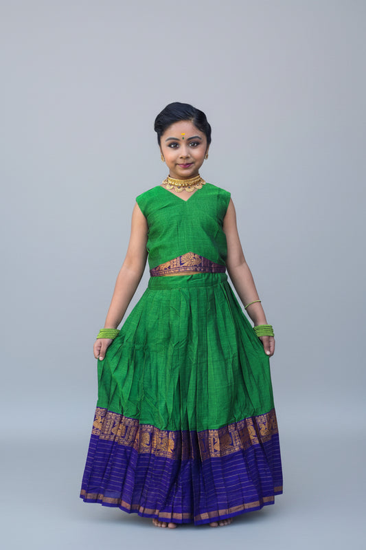 Narayanpet Cotton Skirt & Top Set | Ages 1–12 Years