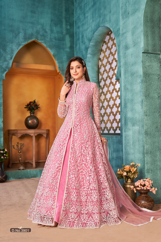 Pink Heavy Sequence Salwar Suit