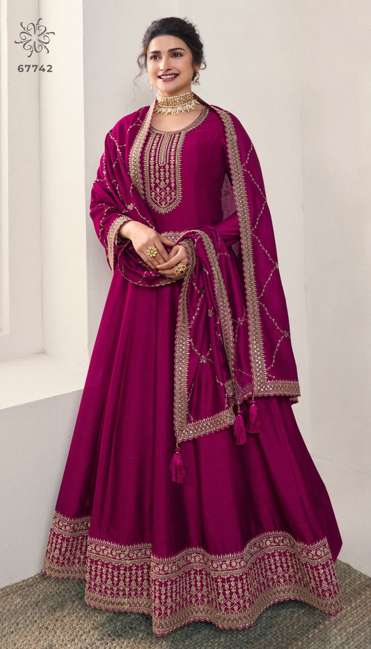 Silk Georgette Anarkali partywear Salwar Suits
