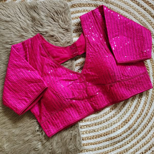 Sabyasachi inspired sequin work readymade saree blouses