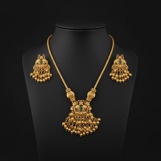 Peacock Design Haram with Ghungroo