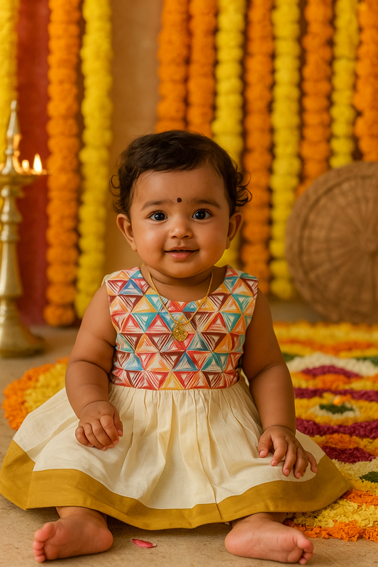 Traditional frock for girls 0-2 year