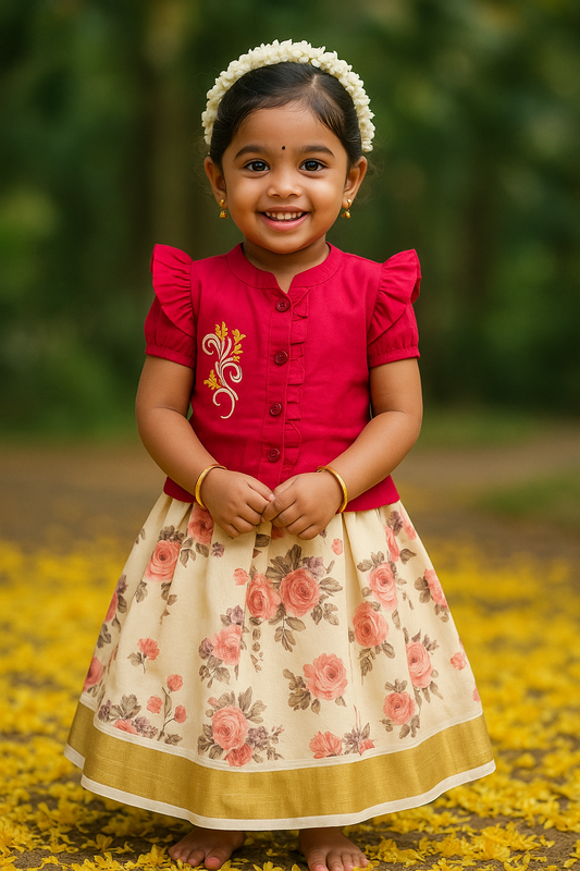Girl's Traditional Top and long Skirt (0-5 years)