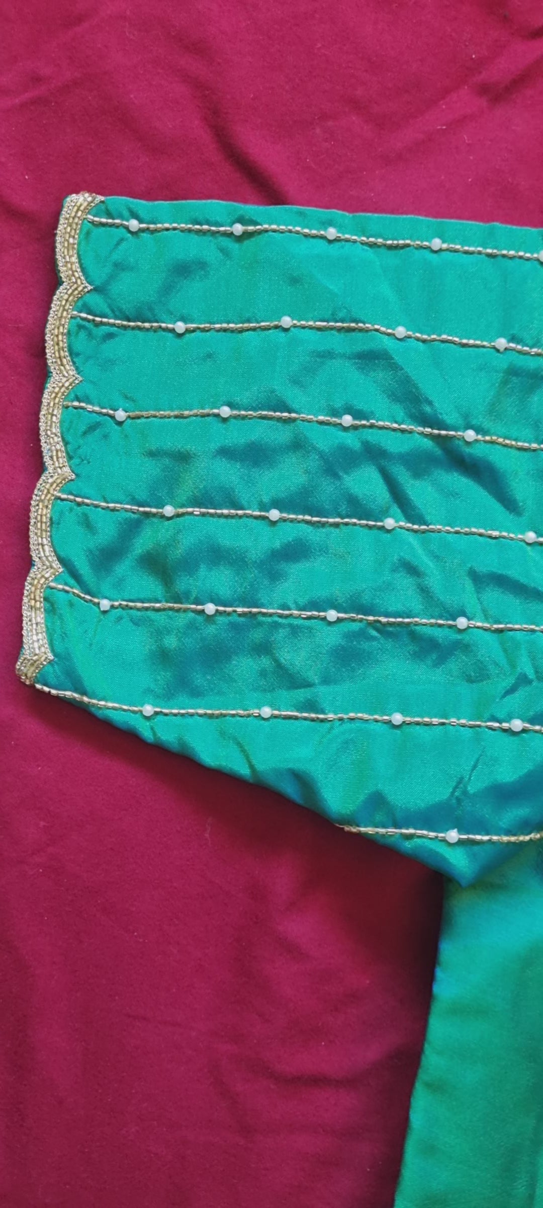Kerala cotton check setmundu with ready wear blouse.